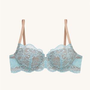 ThirdLove Longline Lace Balconette Bra 34B – Seafoam Blue